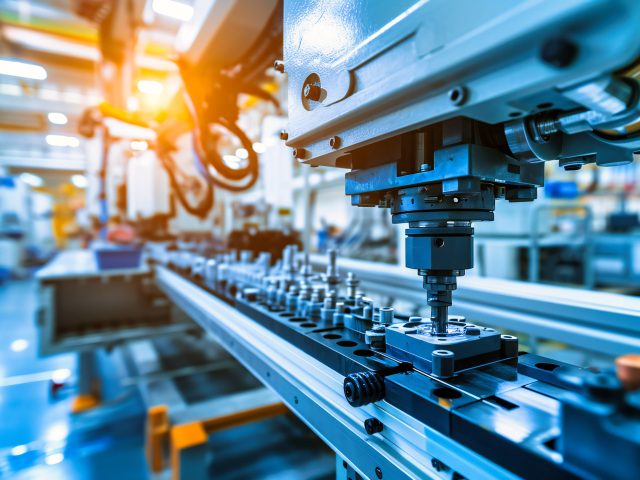 Precision in Manufacturing: Industrial Machinery at Work, Demonstrating Automated Production Processes